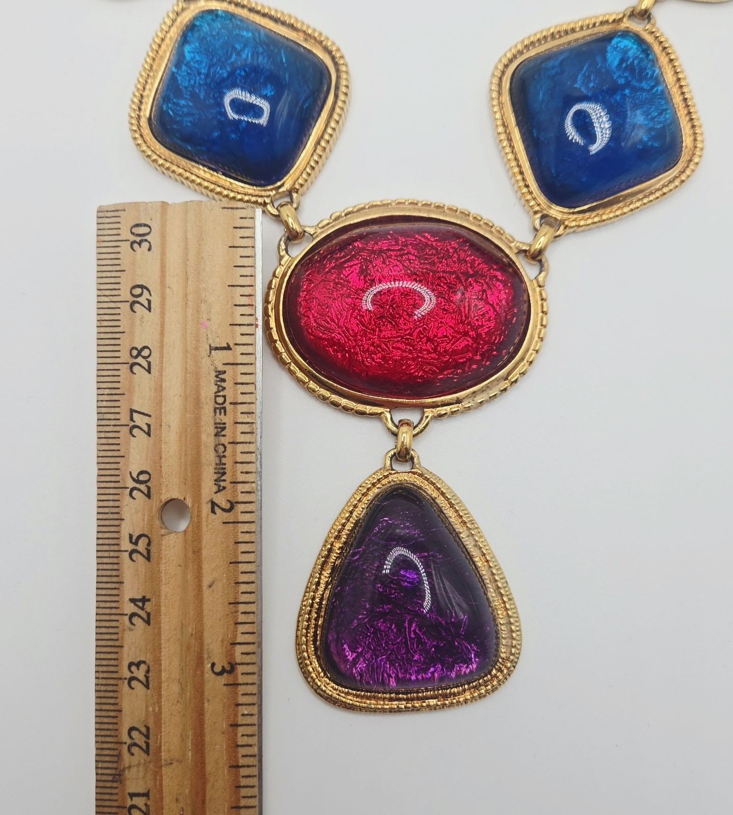 Vint KJL KENNETH JAY LANE for AVON CAPRIANTI MULTI COLOR STATEMENT Necklace!