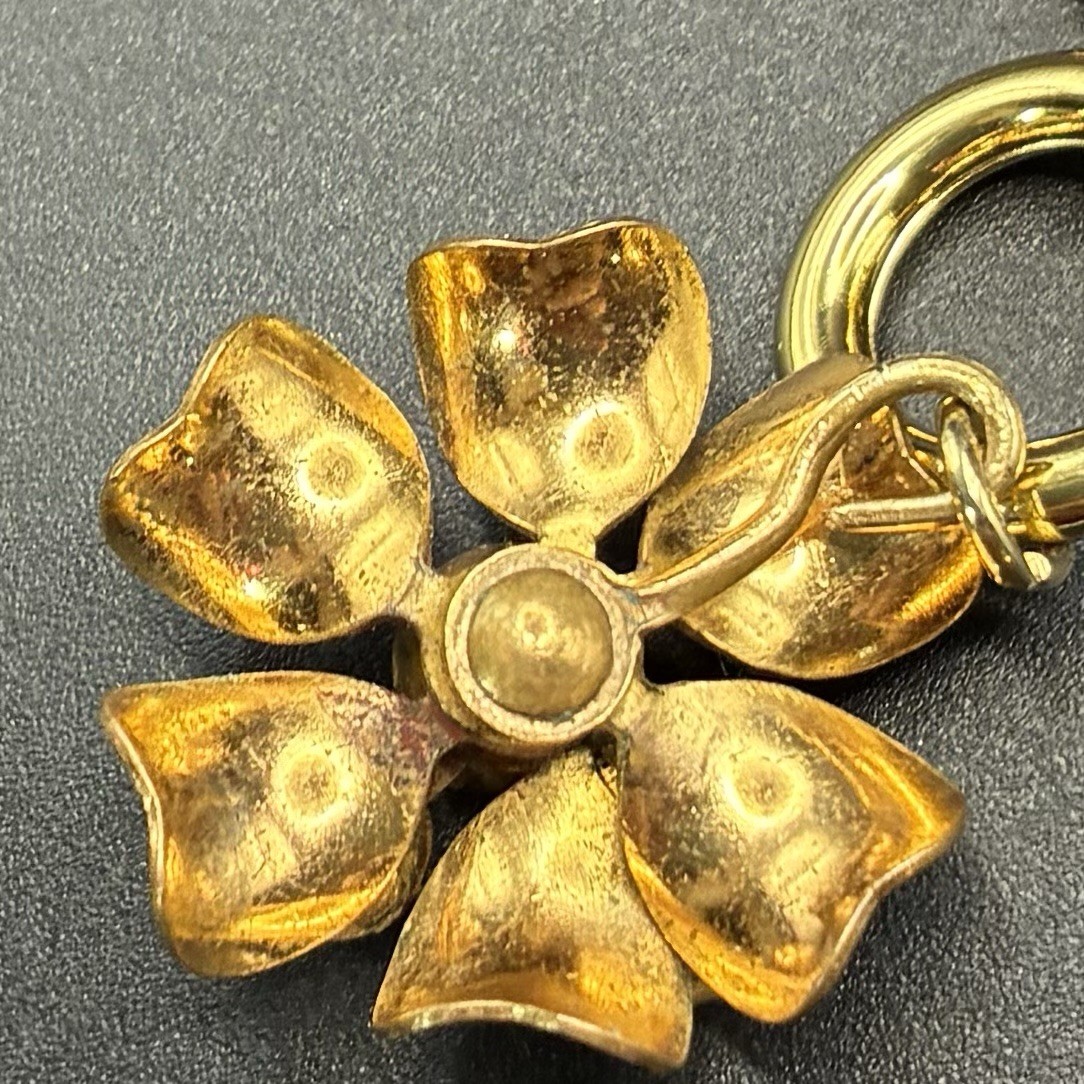 Vintage 12k Gold Filled Pocket Watch Sugar-Puff Link Chain FOB Dog Clip,Pink Gem