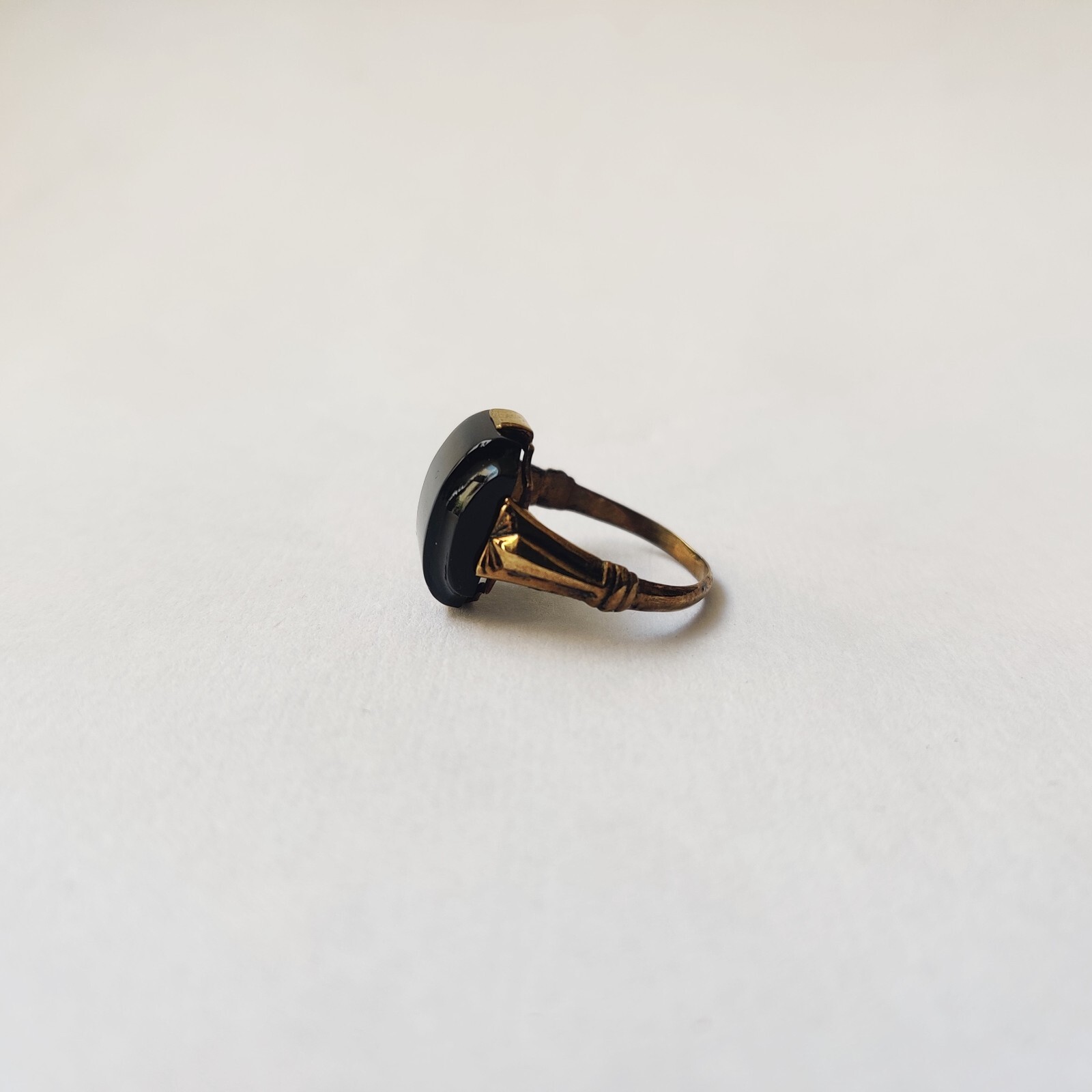 antique 925 silver vintage Victorian art deco handmade black onyx ring best gift