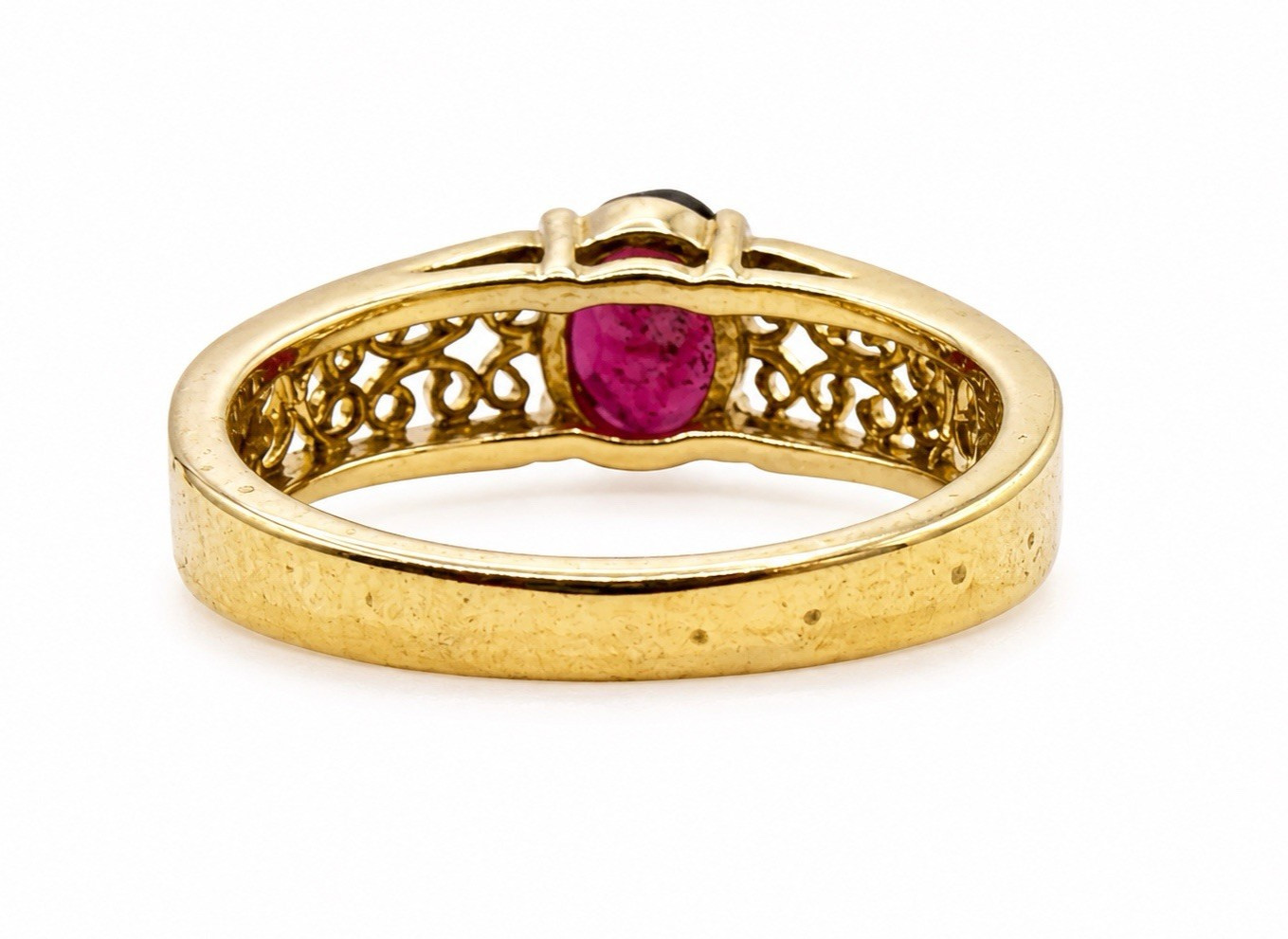 Vtg Gold Plated Genuine Gemstone 6 Ring Lot Topaz Sapphire Ruby Amethyst Garnet