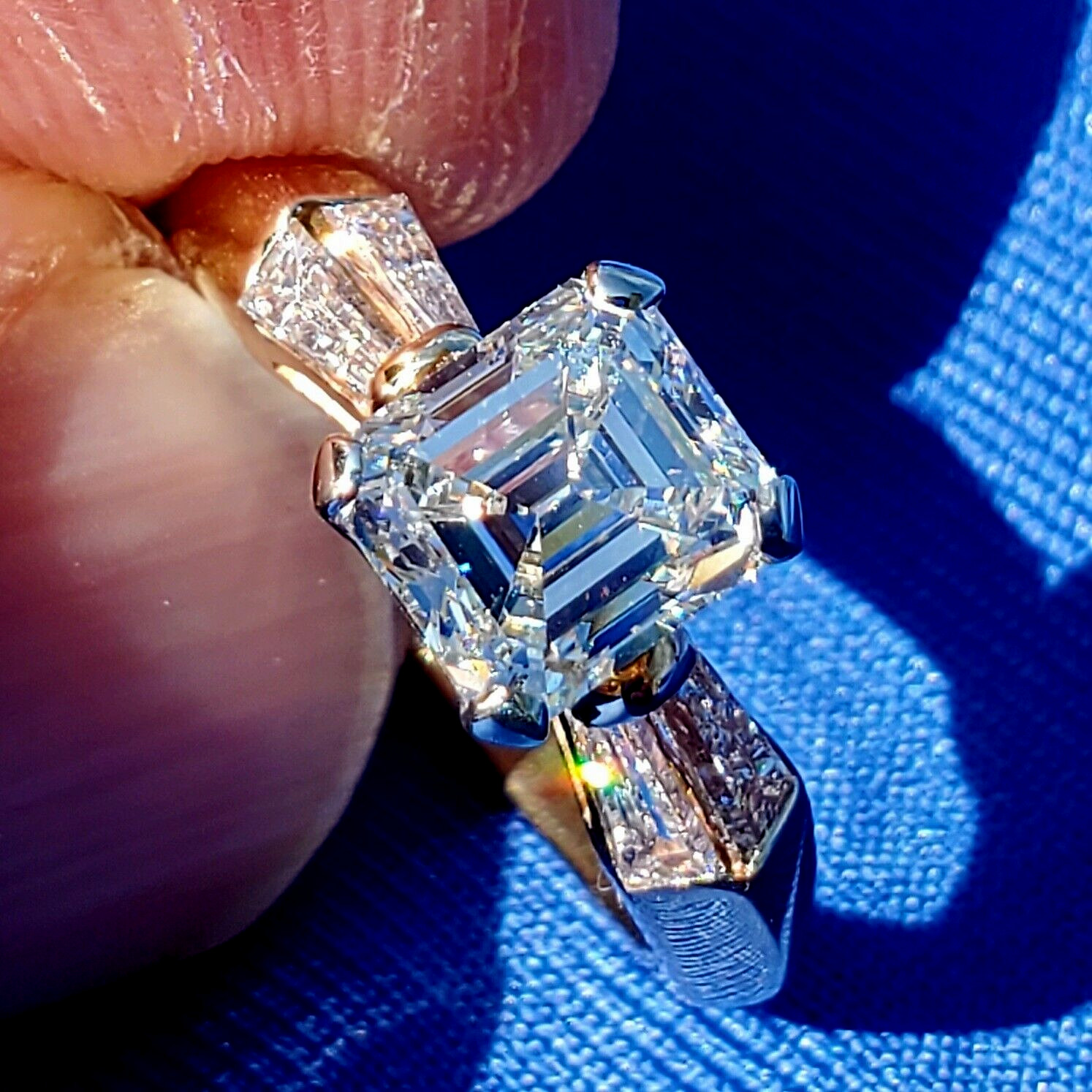 Original EARTH MINED DIAMOND Deco Engagement Ring Vintage Style Solitaire 14K