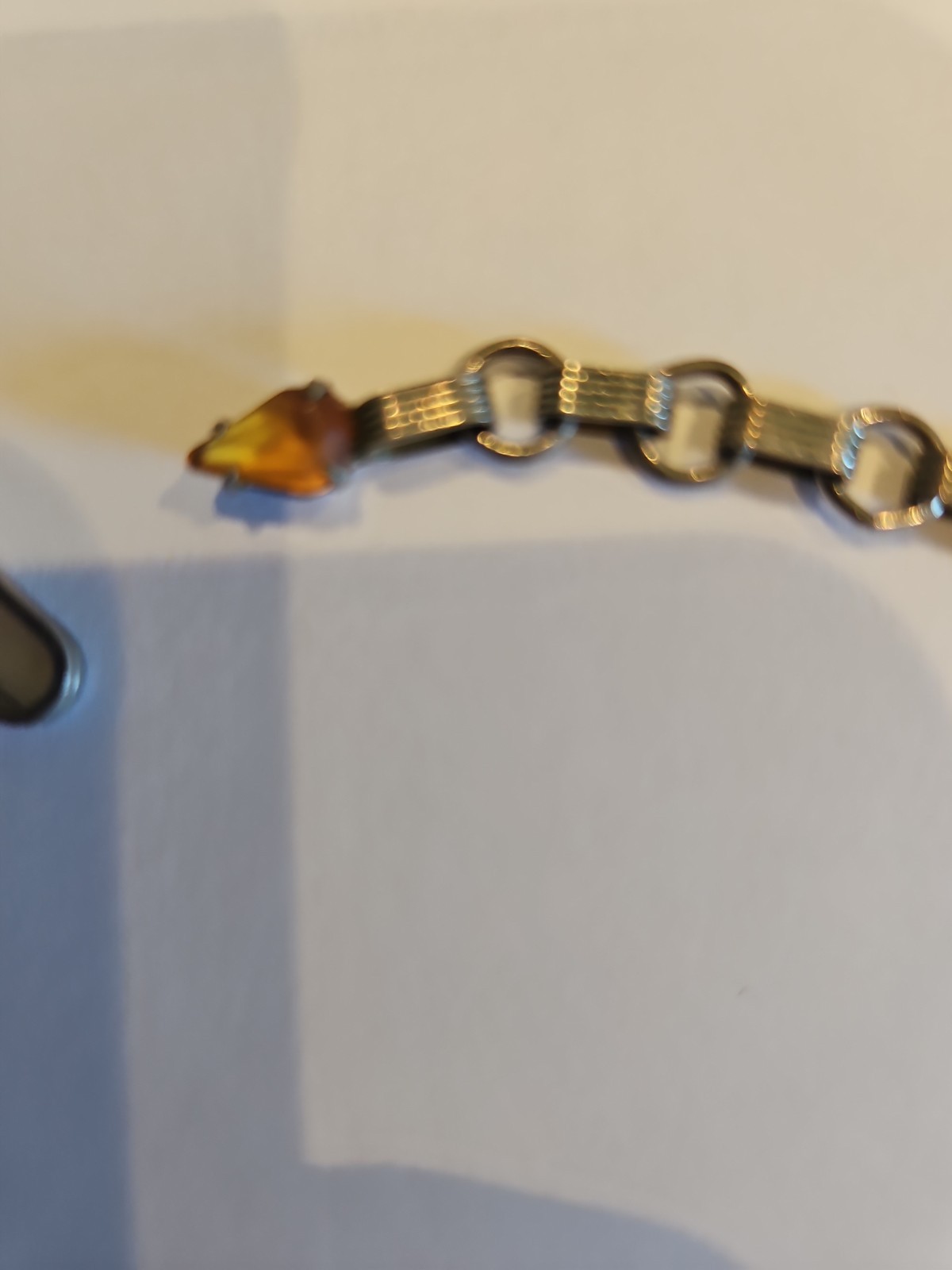 Gorgeous Estate Sale Find Vintage Citrine Collar Deco Style “Costume” Necklace!!