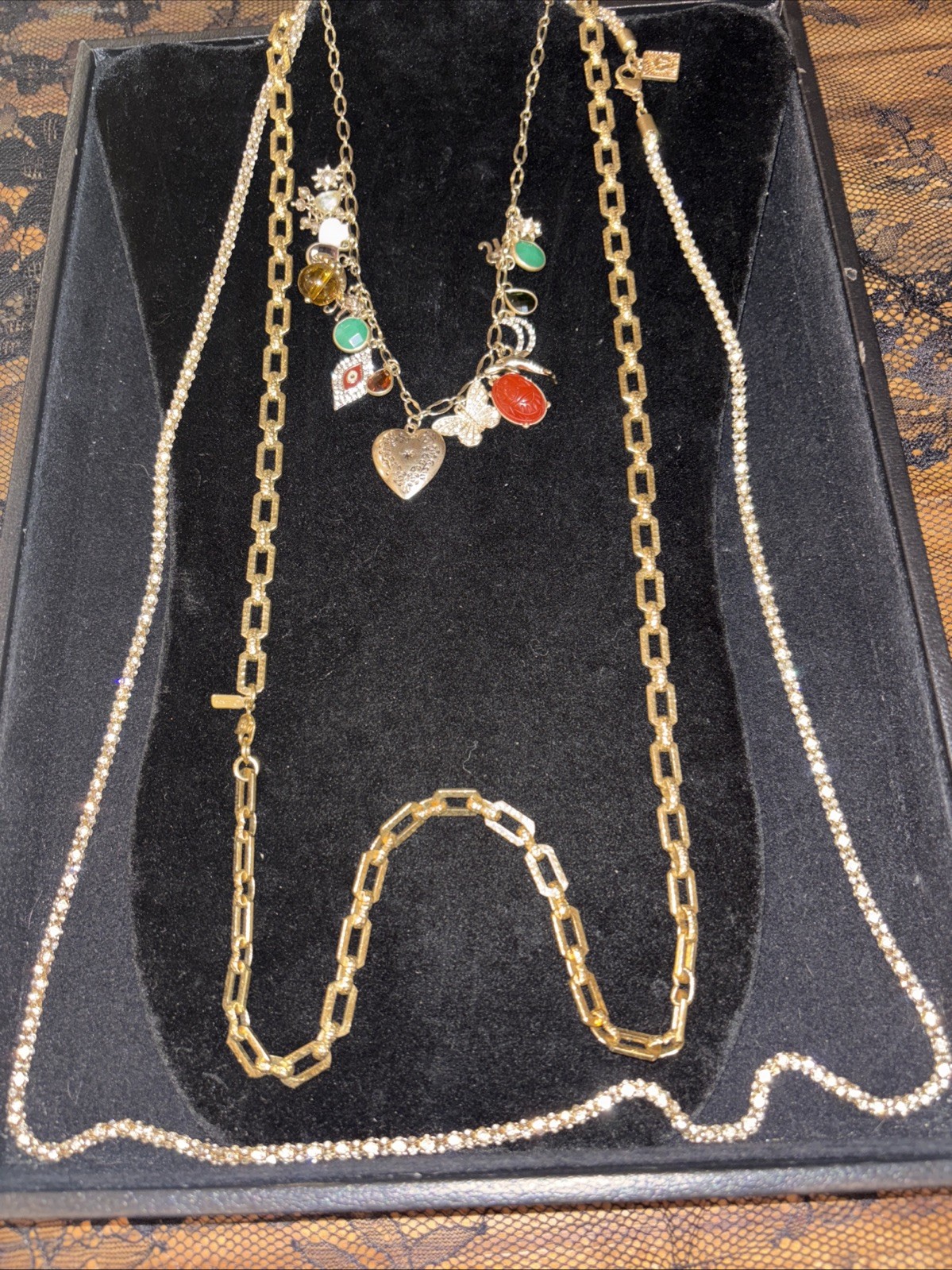 Vintage Chain Necklace & Charm Lot