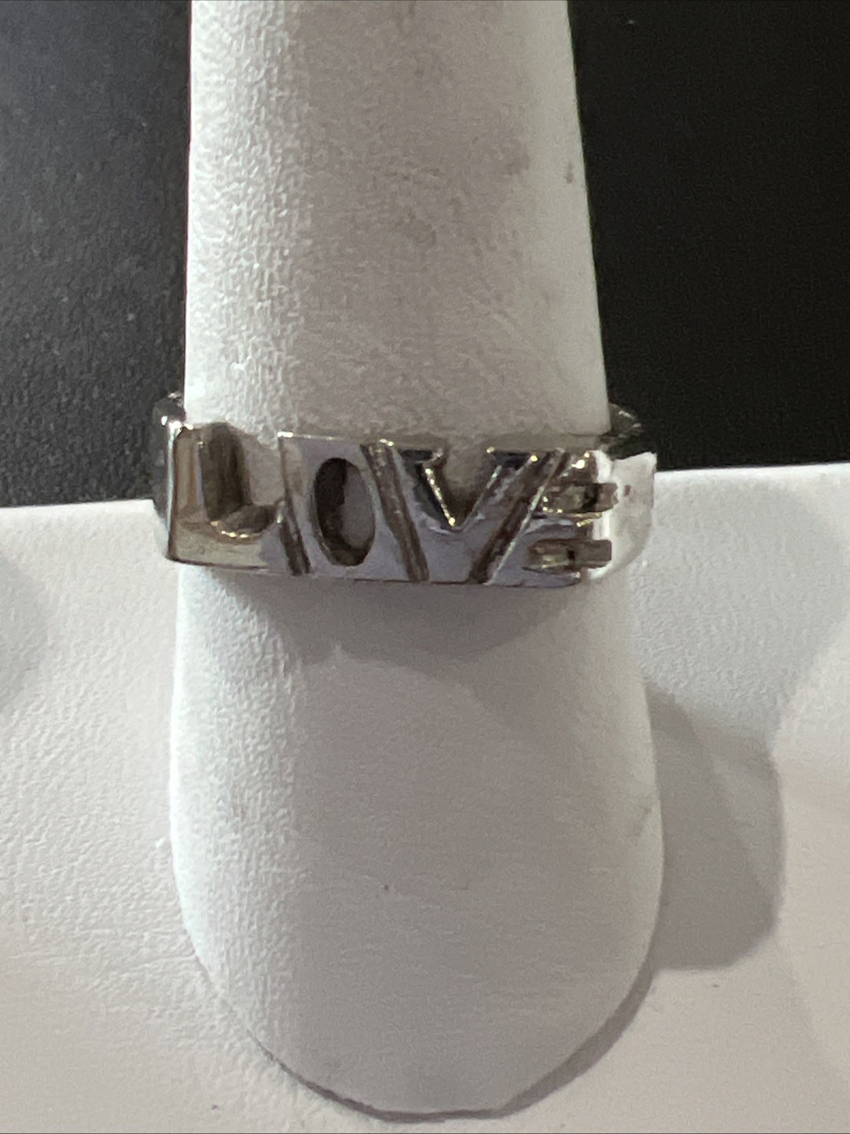 Vintage Ring Size 9.5 Says Love On One Side Stop On The Other