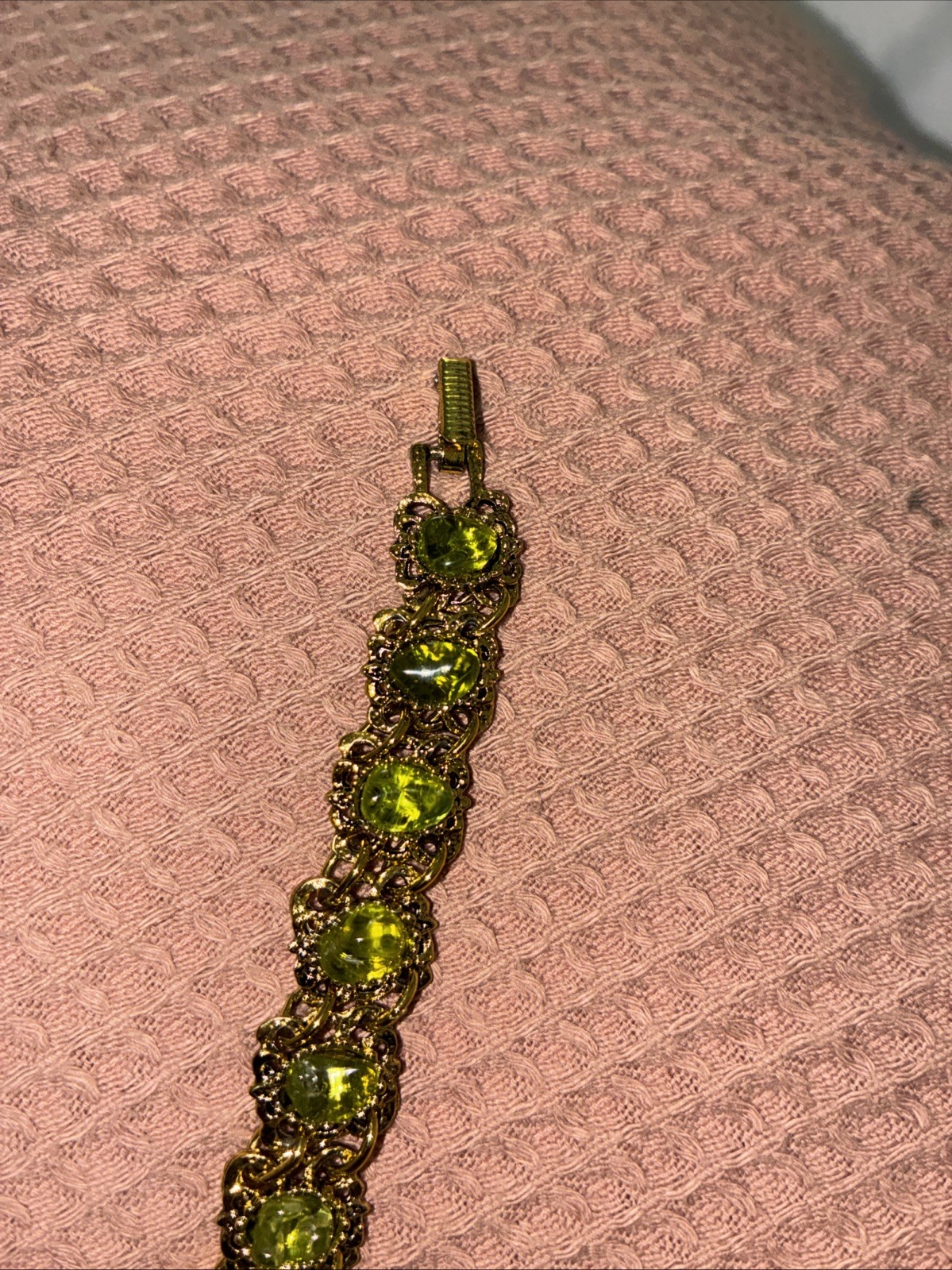 Peridot Bracelet Vintage Antique Classic Design Used