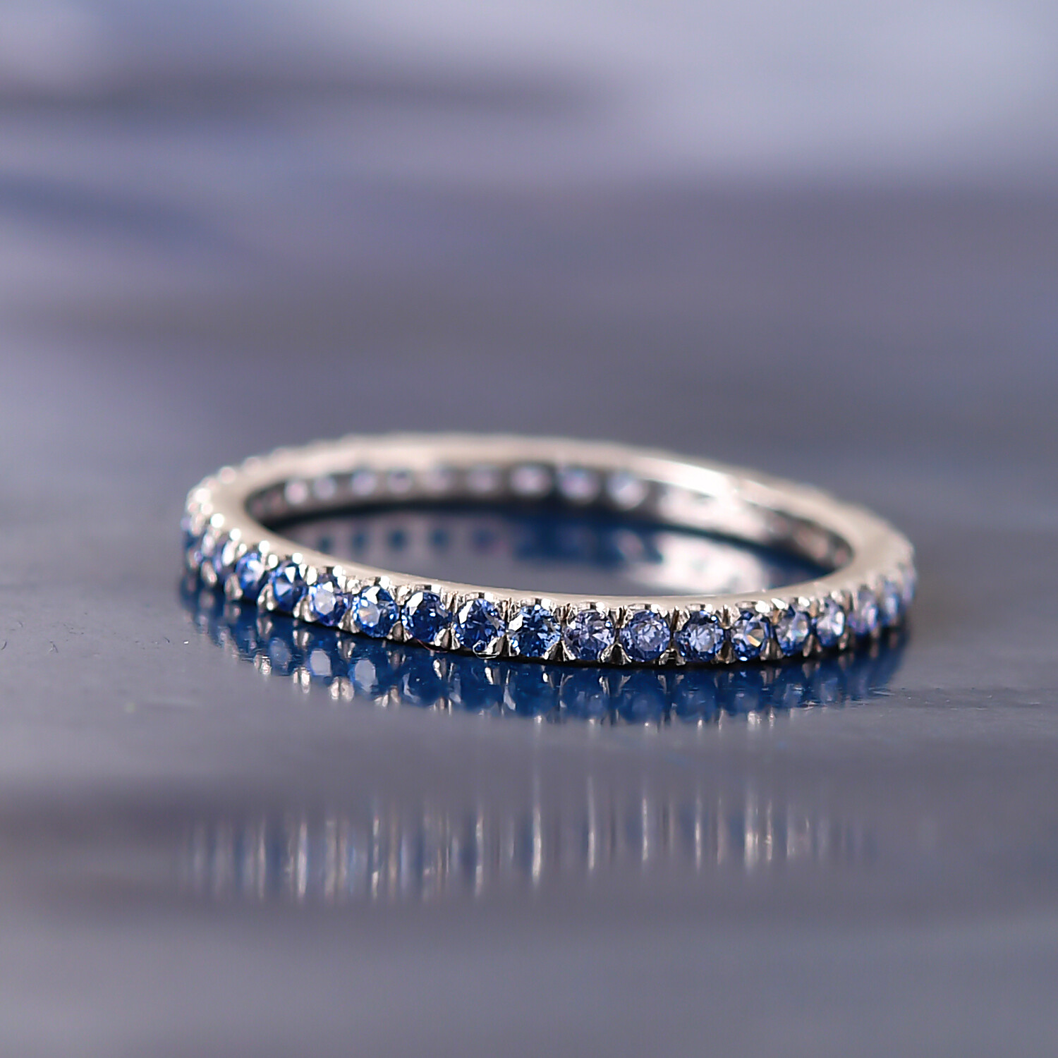 Tanzanite Eternity Wedding Band Matching Engagement Ring Stacking Ring Jewelry