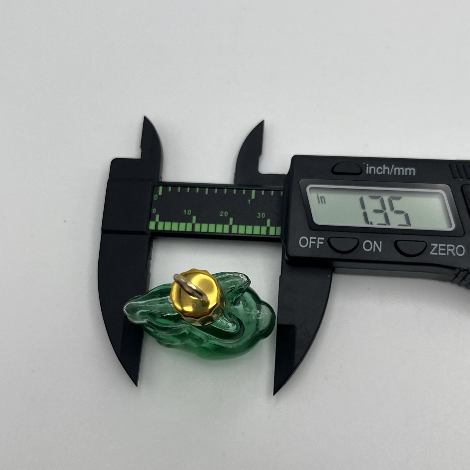 Vintage Max Factor Green Glass Rabbit Perfume Pendant
