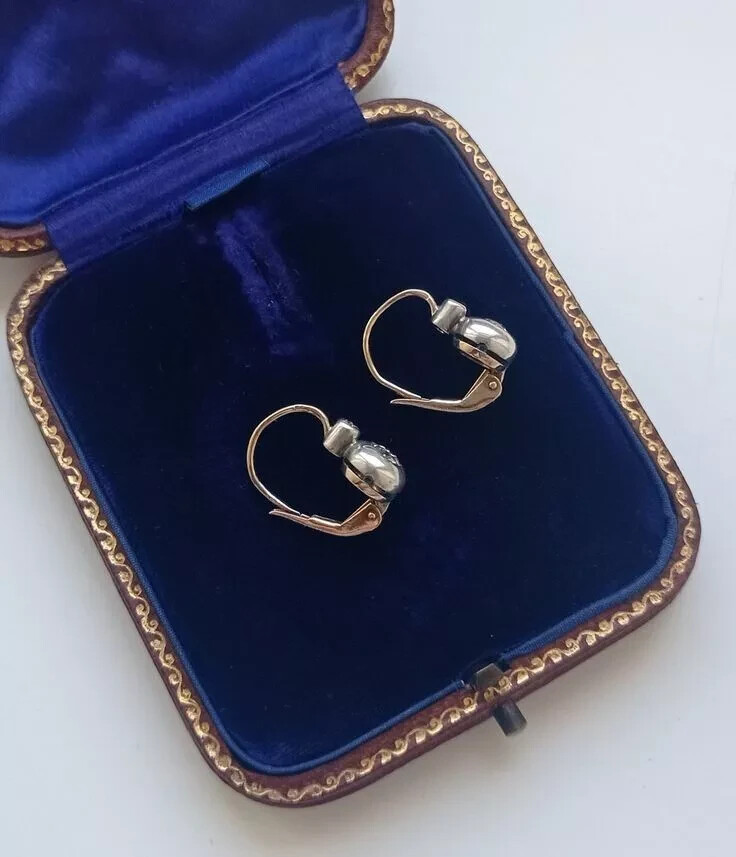 3.25Ct Lab Created Diamond Vintage Style Drop Earring 14K Two Tone Gold Finish
