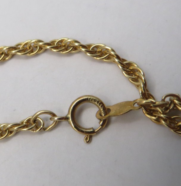 Vintage B&B 14k GF Yellow Gold Filled Chain Necklace Large CZ Cross Locket #408