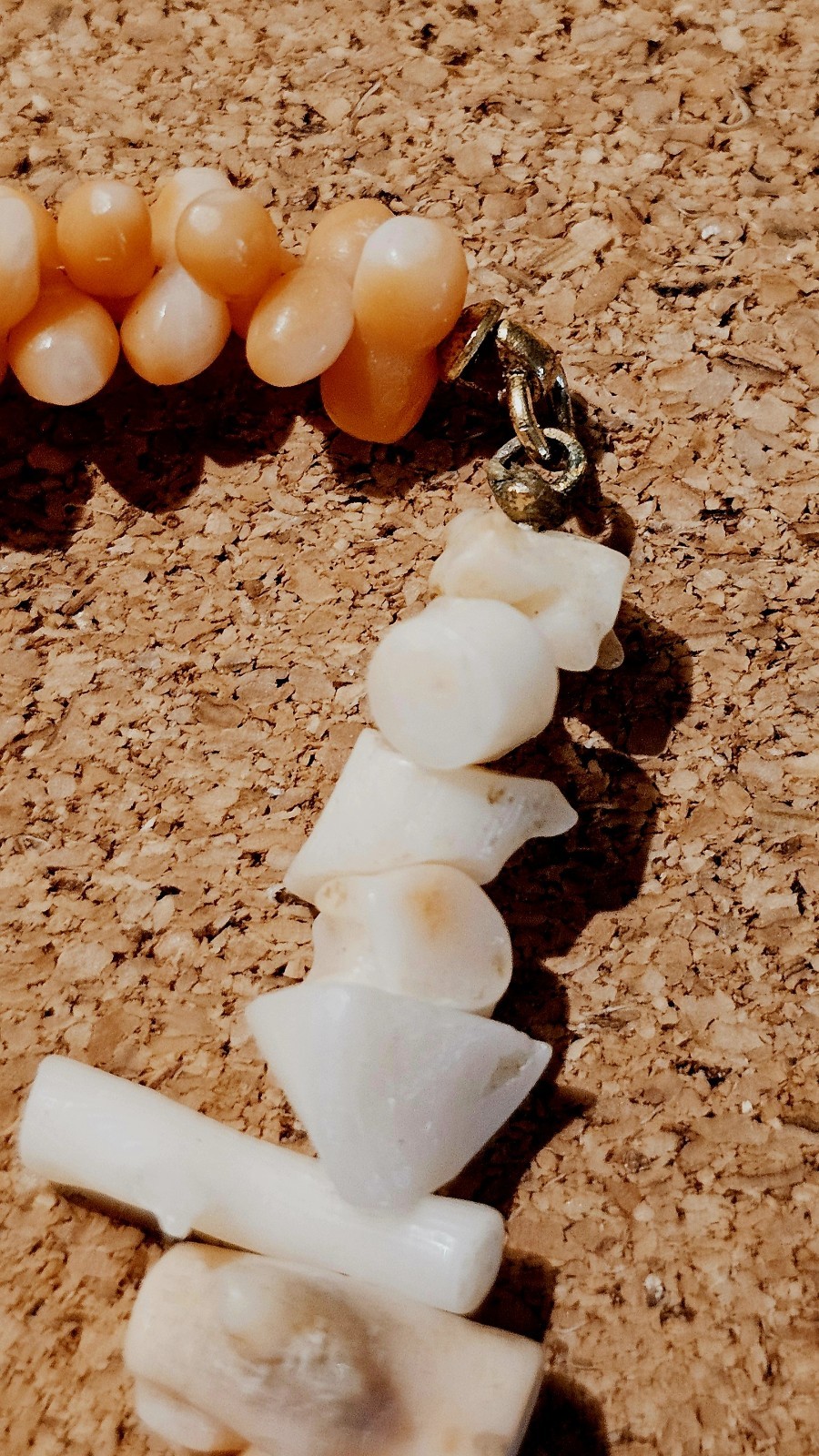 Vintage Natural Coral Necklace Angel Skin Salmon Bead White Branch EUC