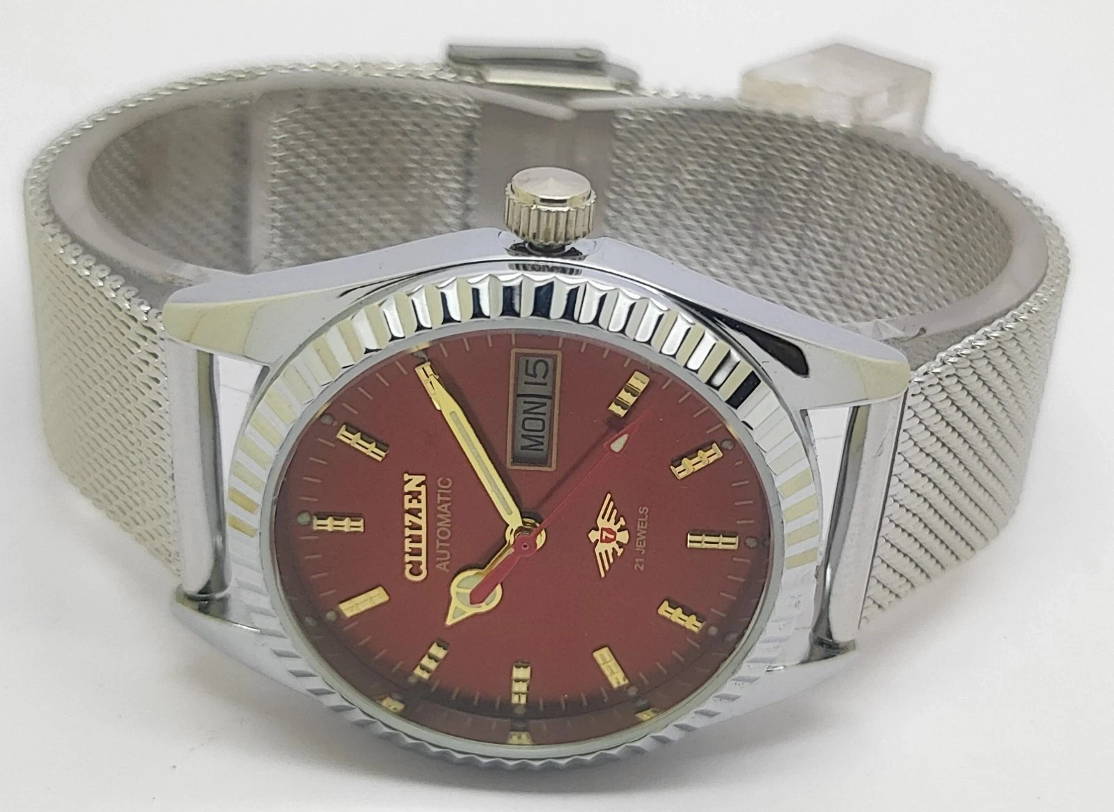 Vintage Citizen Automatic Men’s 21 Jewels Red dial Japan Made Wrist watch