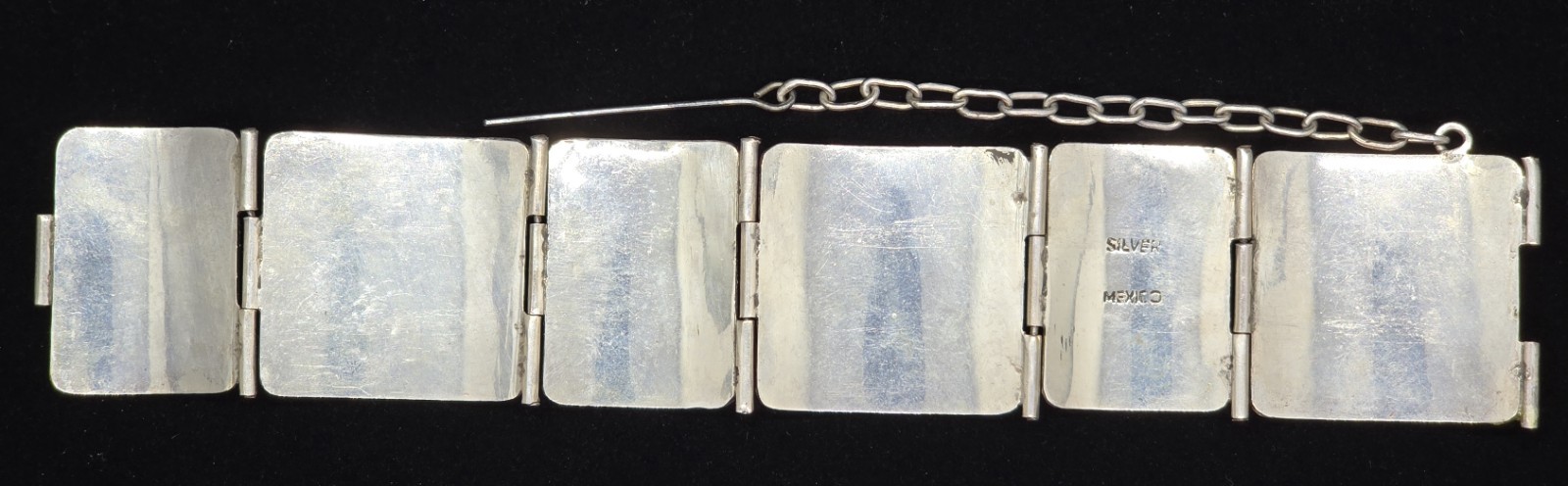 Vtg Sterling Silver Mexico Tribal Warrior Dragon Mythical Creature Bracelet