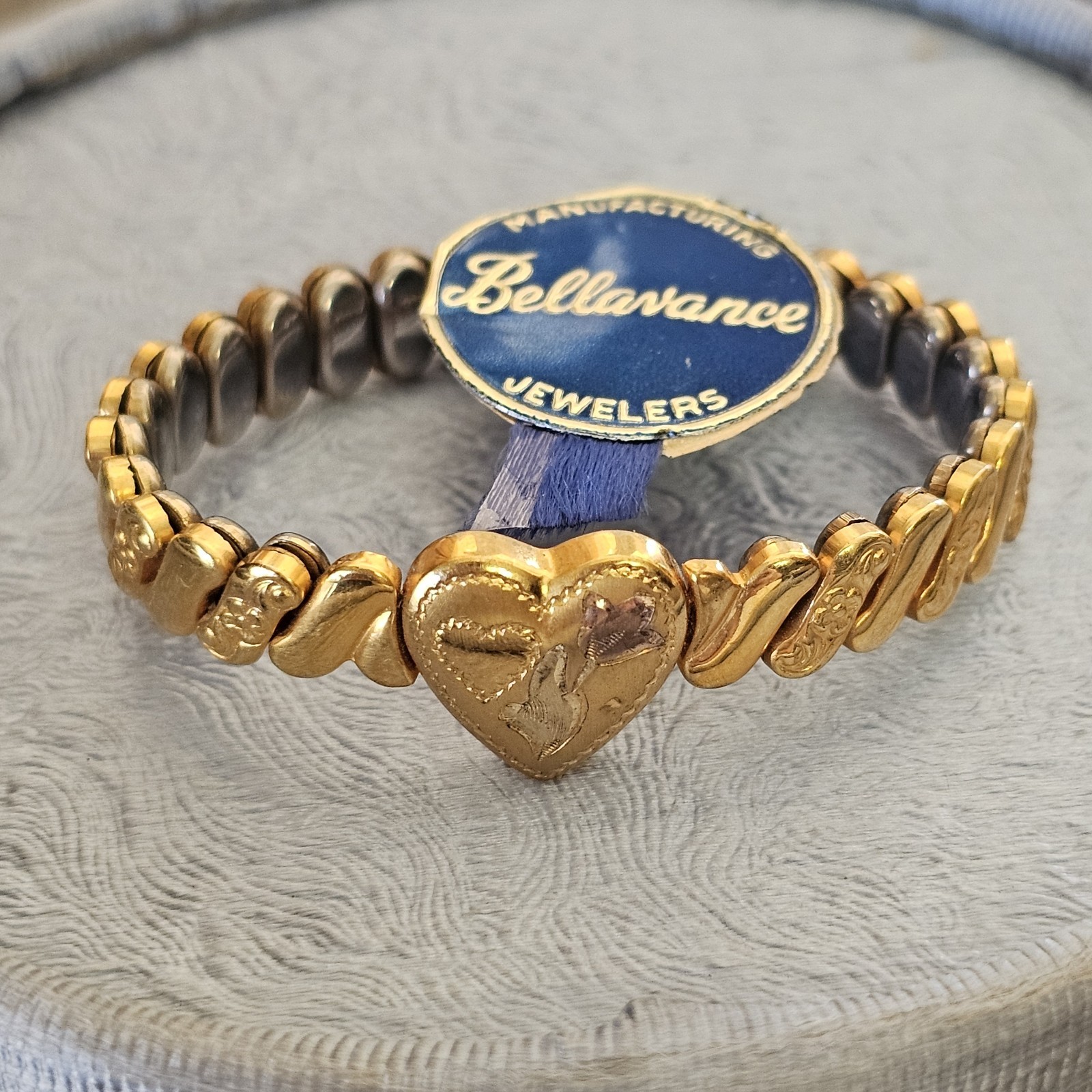 Bellavance &Sons Childs Expansion Heart Bracelet Gold Filled 1/20th 12k Vintage