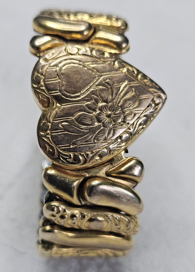 Vintage 1/20 12k GF Sweetheart Expansion Bracelet In Original Box