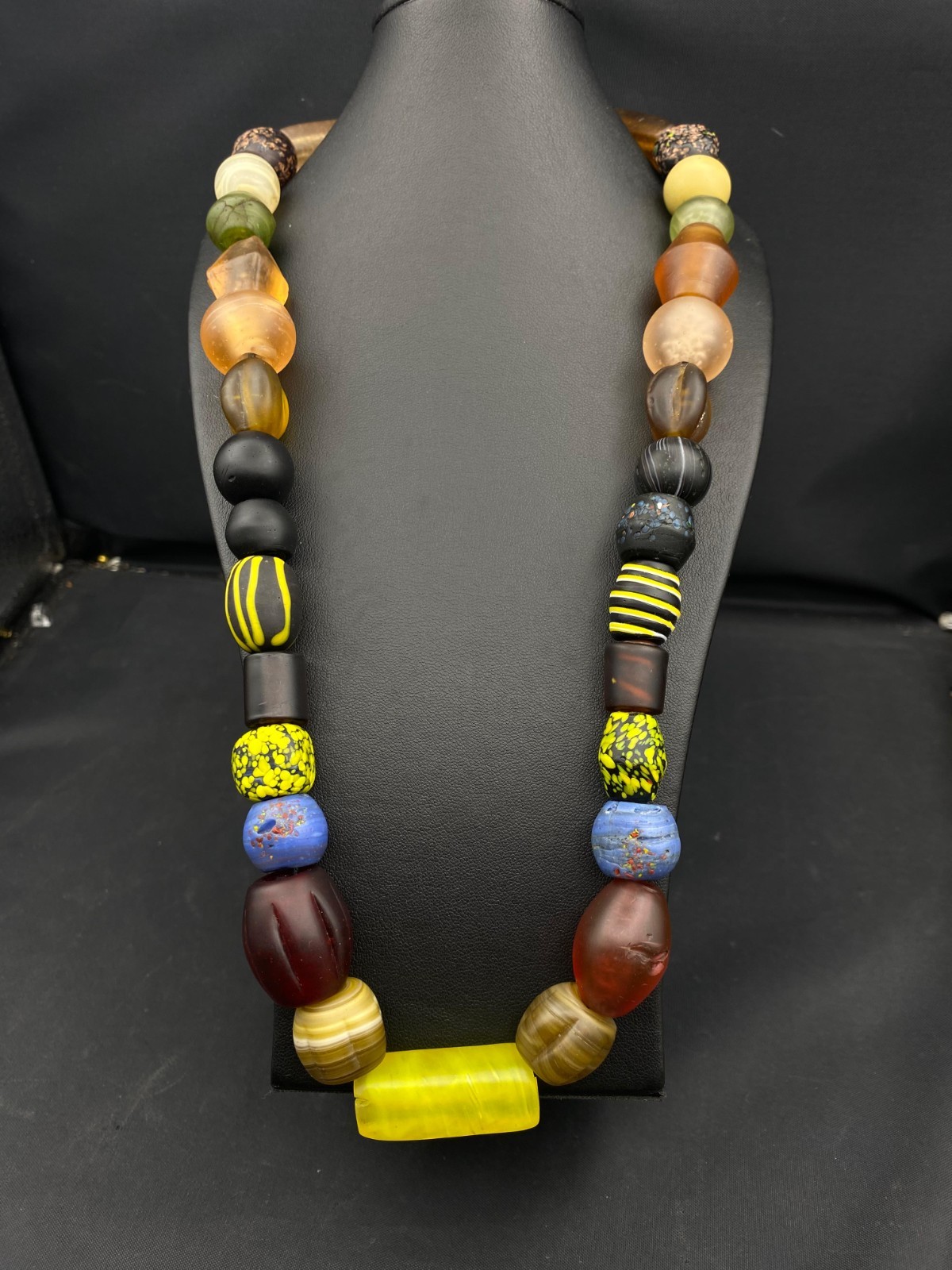 Vintage Multi-Colour African Trade Glass Beads Necklace