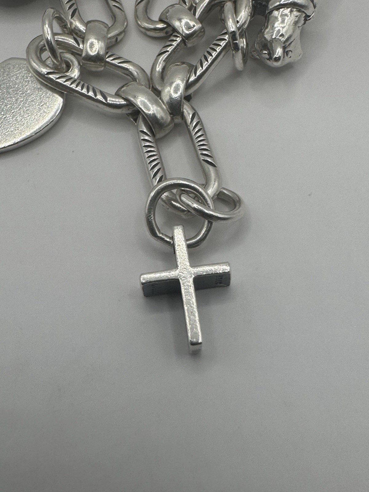 James Avery 7” Ornate Link Charm Bracelet with 8 Charms – 🤠 Western Flare!