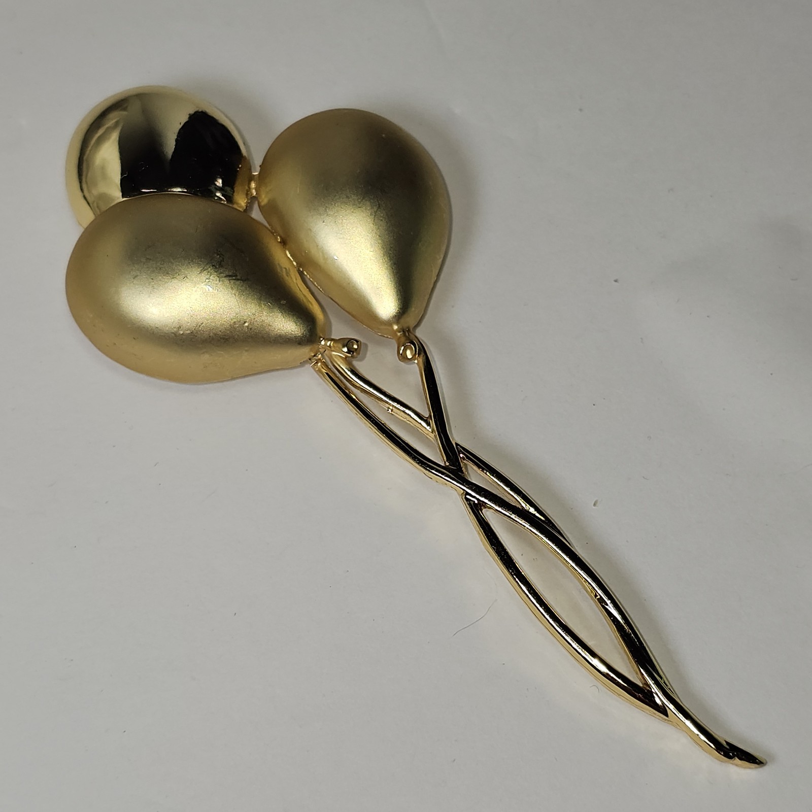 Vintage 10K Gold Plated LARGE BALLOON BROOCH Pin BIRTHDAY ANNIVERSARY RETIREMENT