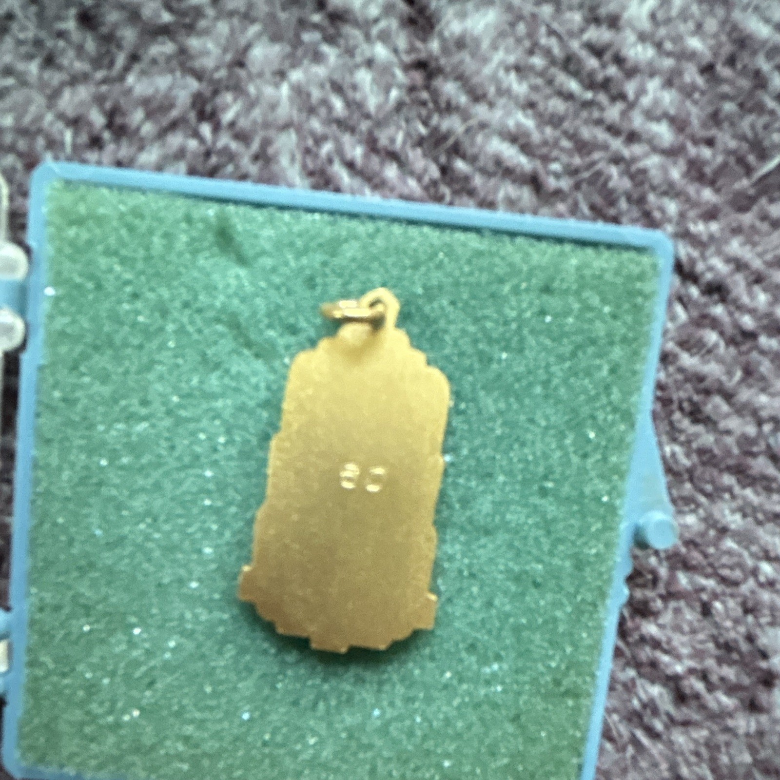 Vintage Gold Tone Typewriter Dangle Charm Pendant, Rectangle Occupation Theme