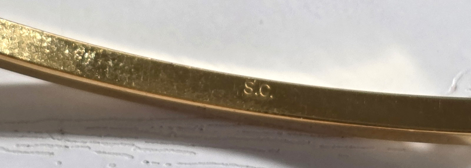 Vintage Sarah Coventry Gold Tone ID Bar Bracelet Box Link Chain 7 In Signed SC