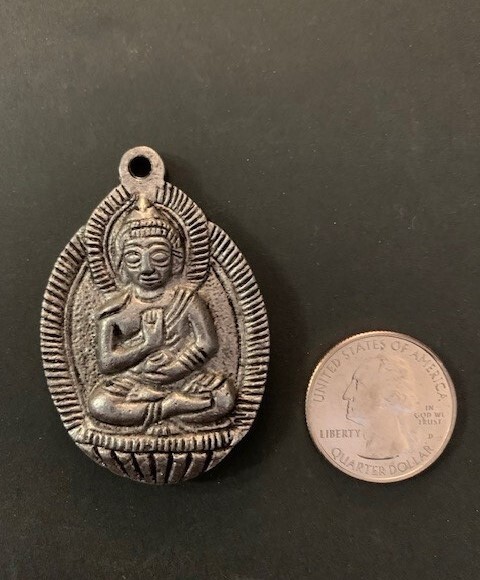 Vintage Zinc Alloy Pendant with Three-Dimensional Buddha 28360