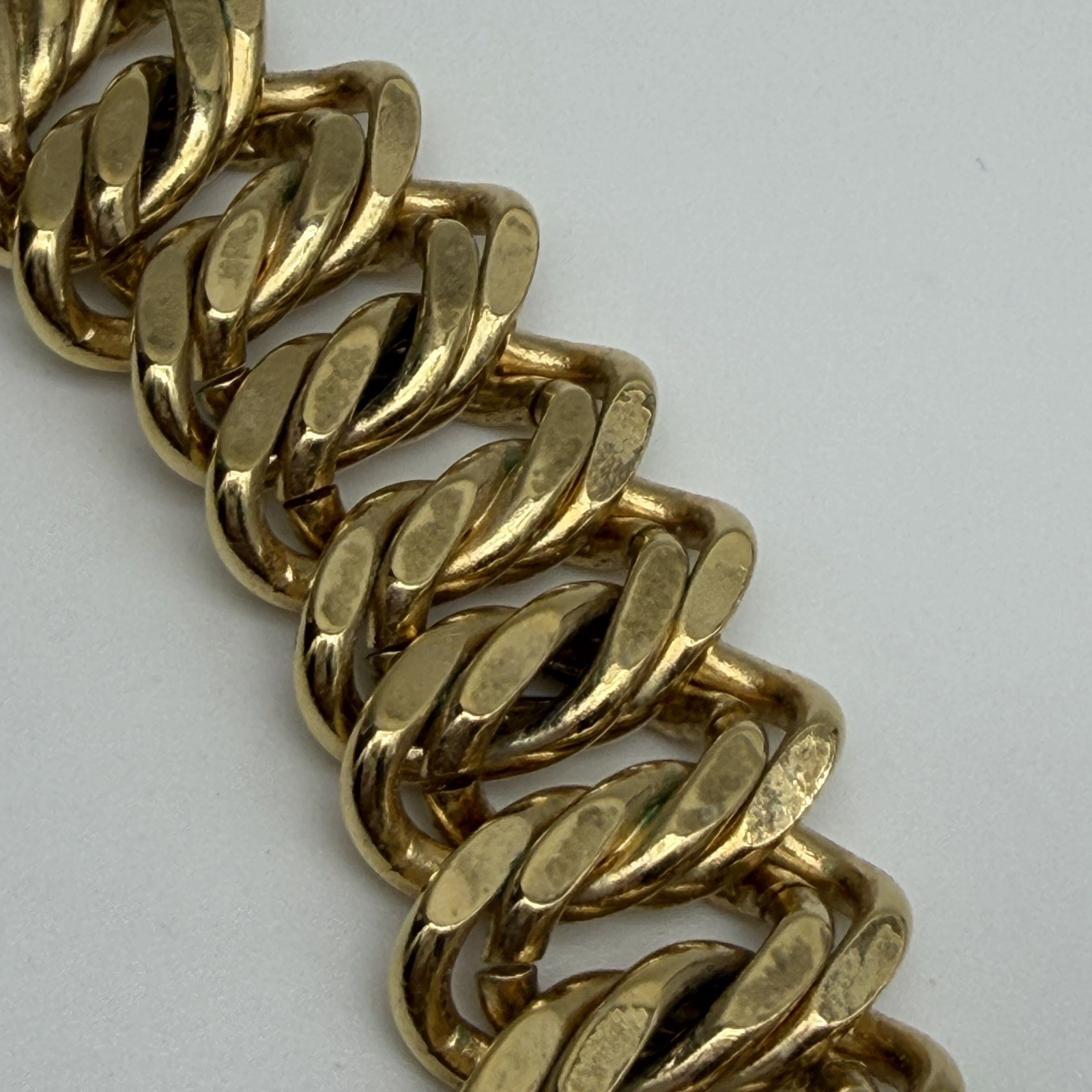Vintage Napier Gold Tone Chain Necklace Chunky 3/4″ Wide Statement 1980s 18″