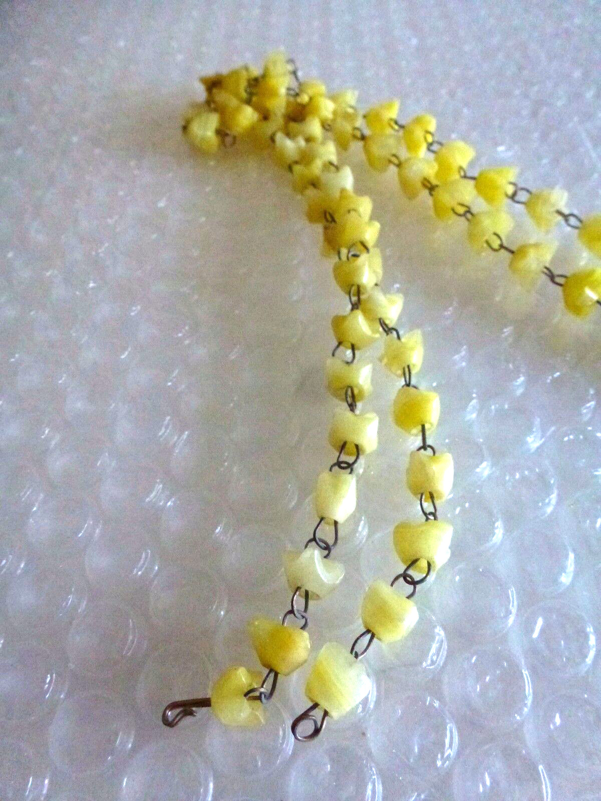 nECKLACE YELLOW ONYX PRIMITIVE TRIBAL TIKI PENDANT VINTAGE OOAK JEWELRY neocurio