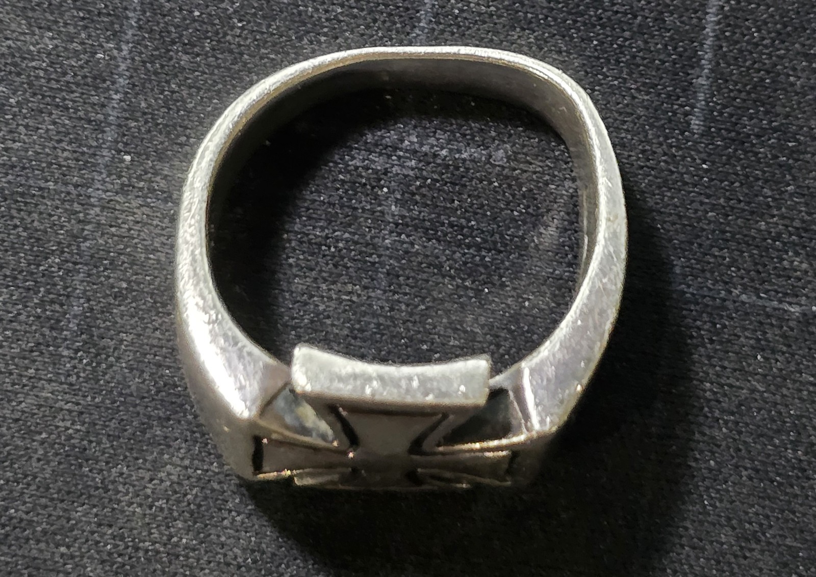 Vintage Shube Silver Maltese/Iron Cross Ring (925, Signed, 9.38g)