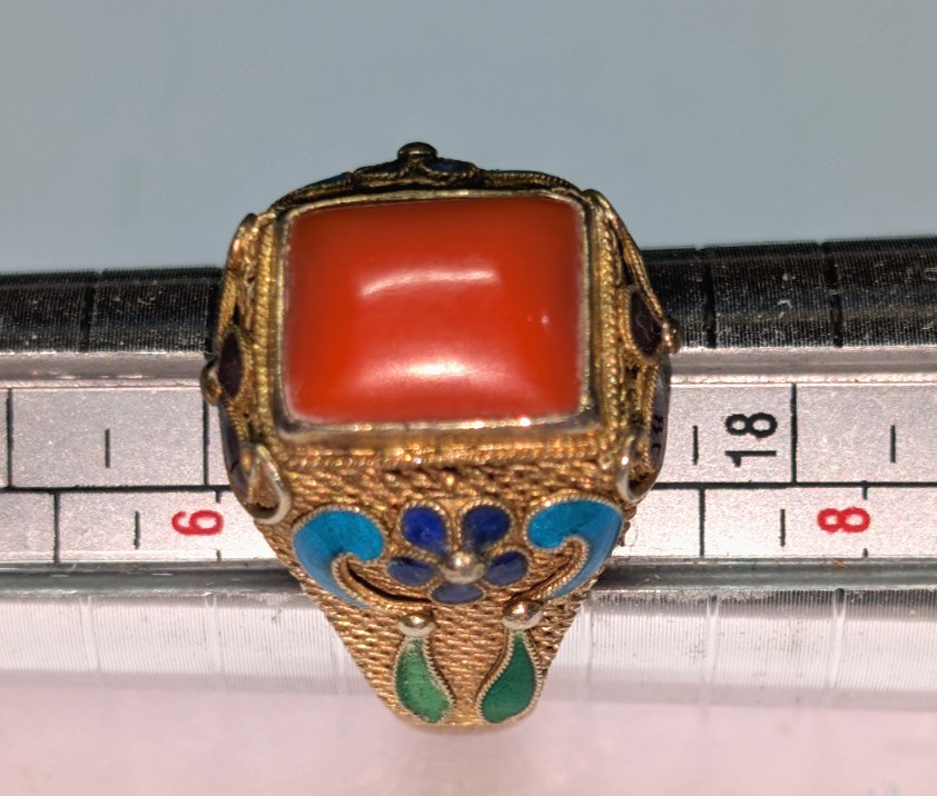 Vintage Silver Multi Stone Ring