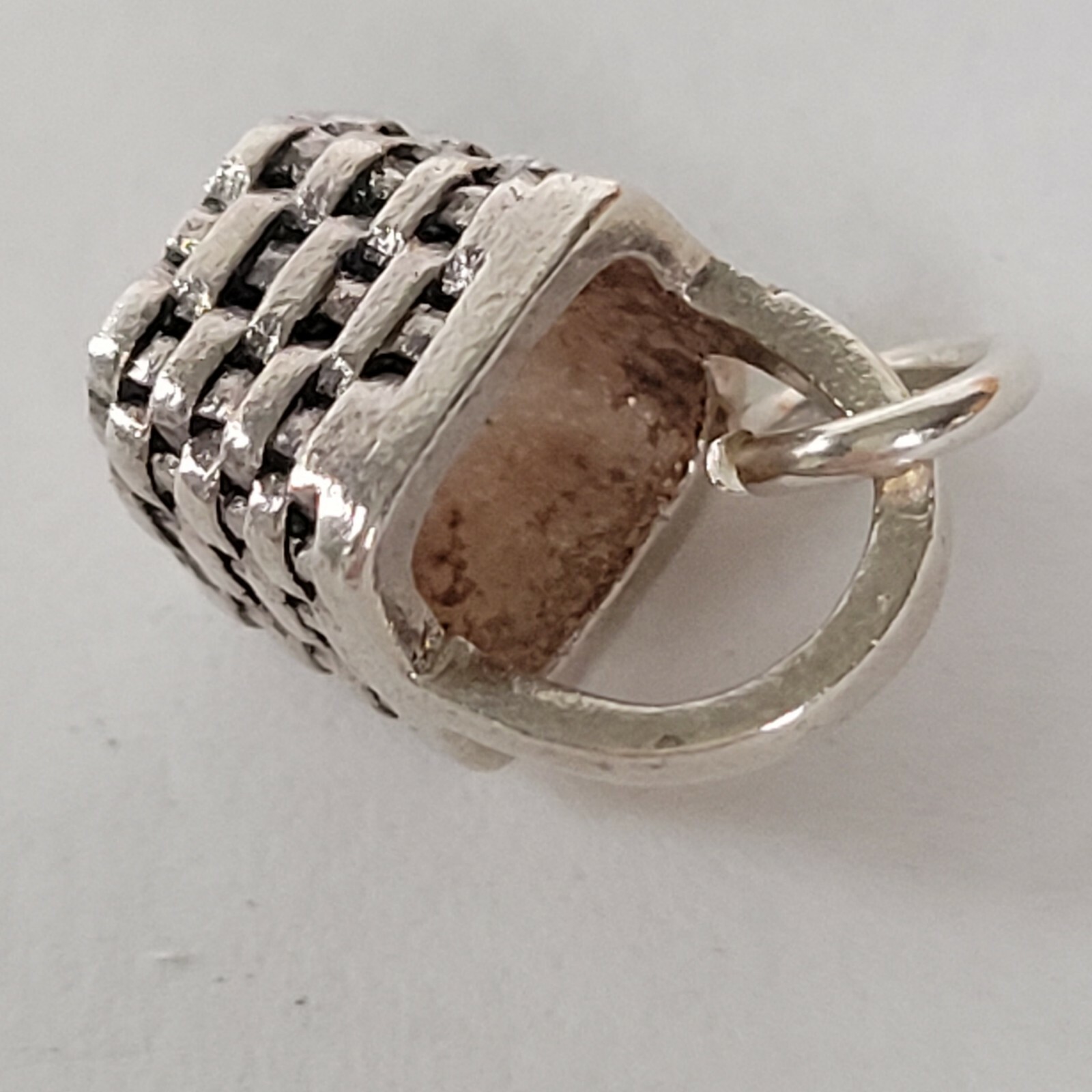Brown County Baskets Berry Basket Mini Charm Sterling Silver