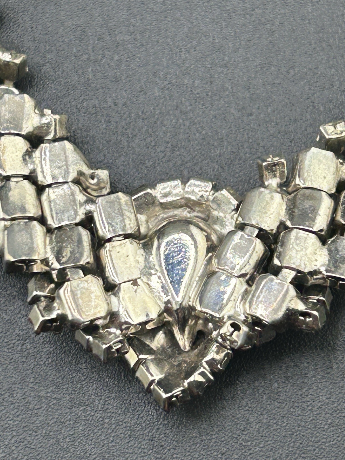 Kramer NY Rhinestones And Teardrop Center Necklace