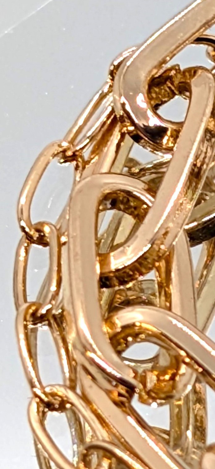 Nice Vintage Yellow Gold Plated Liz Claiborne Double Chain Bracelet