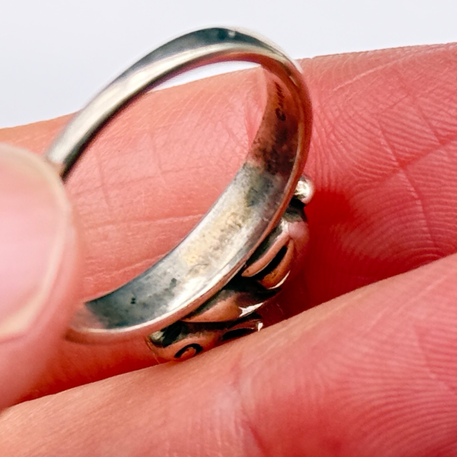 Vintage James Avery Rabbit Bunny Sterling Silver Ring Size 6.75