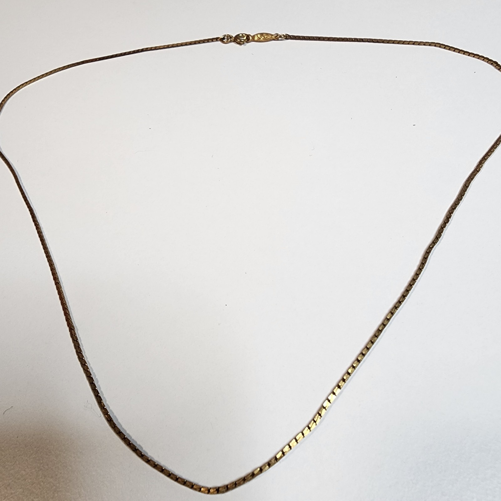 Vintage Napier Gold Tone Serpentine Necklace 20″ Chain Snake Signed Estate Nice