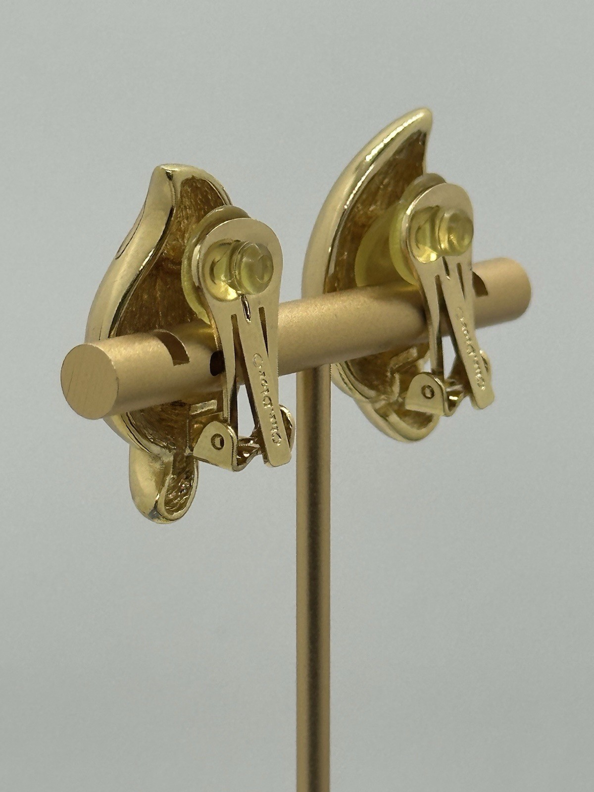 Vintage Christian Dior Leaf Earrings Clip On