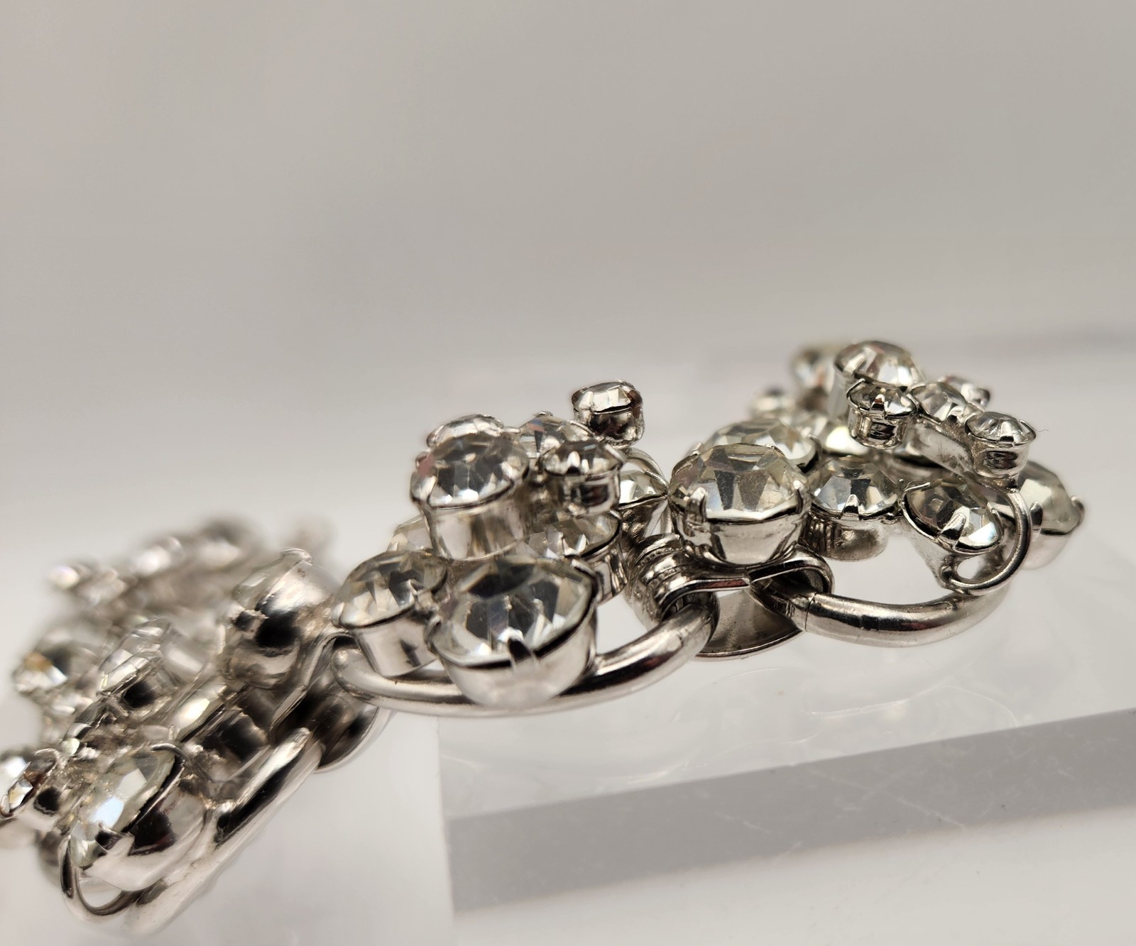 Verified Juliana D&E Ref 5757 Rhinestone Bracelet 5 Link Crystal Vintage 7″ READ