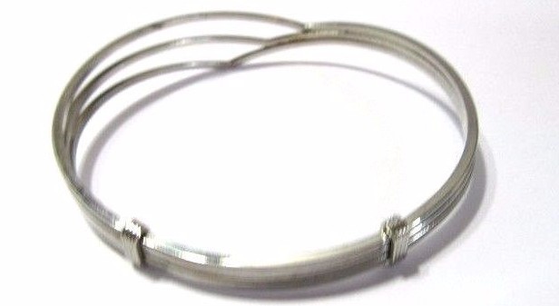 SILVER TONE PLATED METAL STYLISH WIRE TRENDY BRACELET BANGLE OPEN WORK VINTAGE