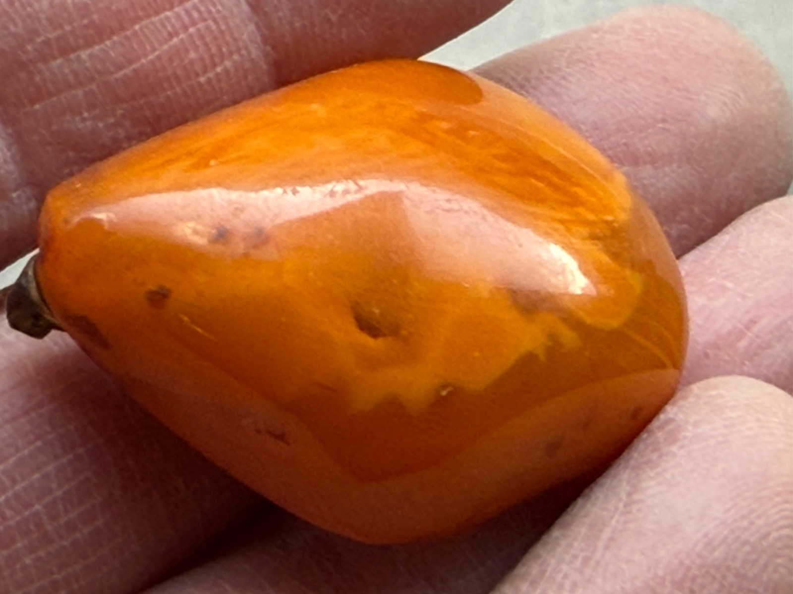 NATURAL OLD ANTIQUE YELLOW BUTTERSCOTCH BALTIC AMBER BROOCH 11,4 gr