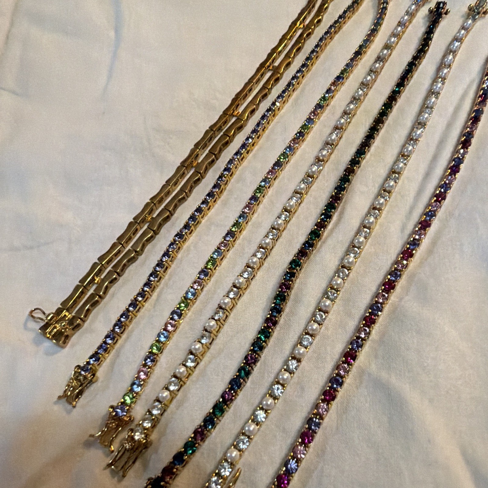 Joan Rivers Classics Collection Interlocking Interchangeable Tennis Bracelet Set