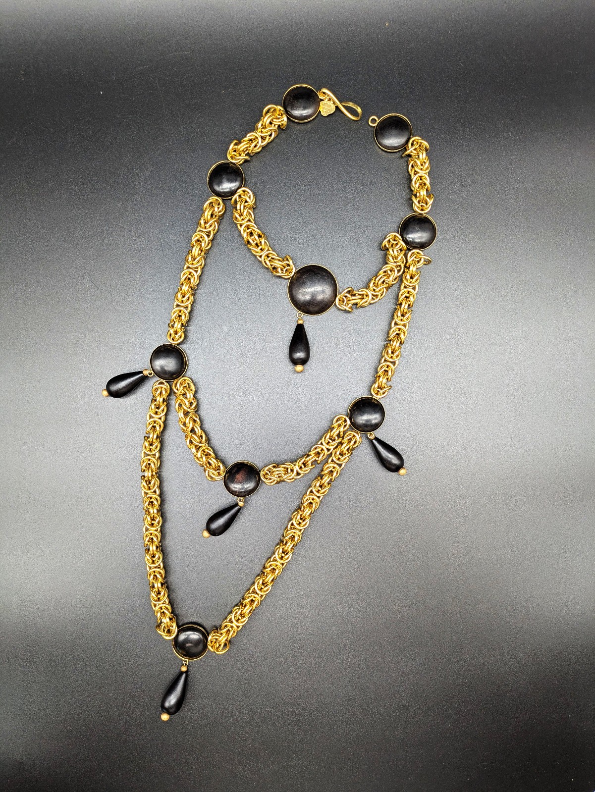 YSL Vintage Yves Saint Laurent Rive Gauche statement necklace