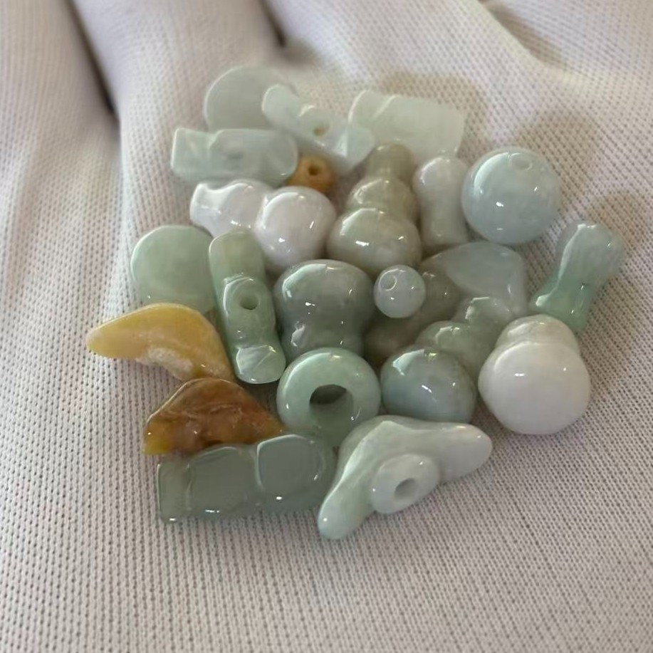 Bulk Sale, Natural Burmese Jade Jadeit Pendants Charms, Free adjustable Cord