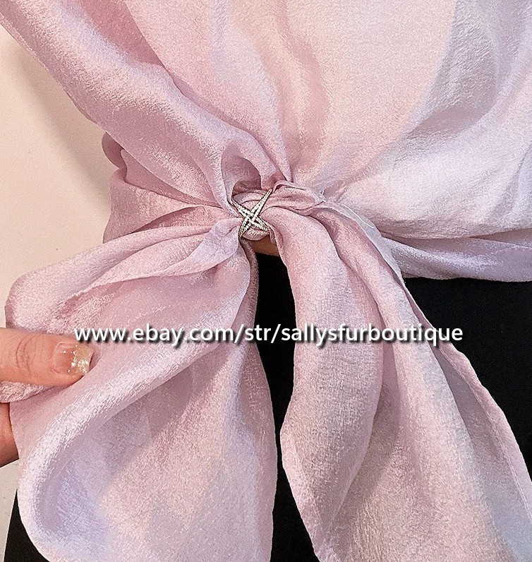 Sally’s Quality 100% Copper Scarf Ring X Style Buckles Brooch For Silk Scarves