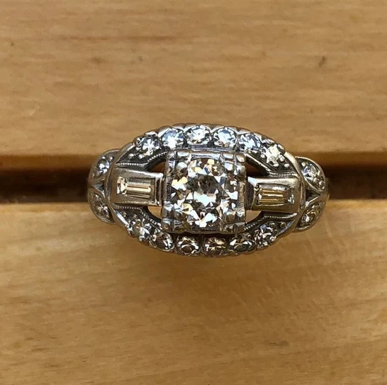 Fine Bright Old European Cut Moissanite Wedding Women’s Fine Ring 925 Sliver