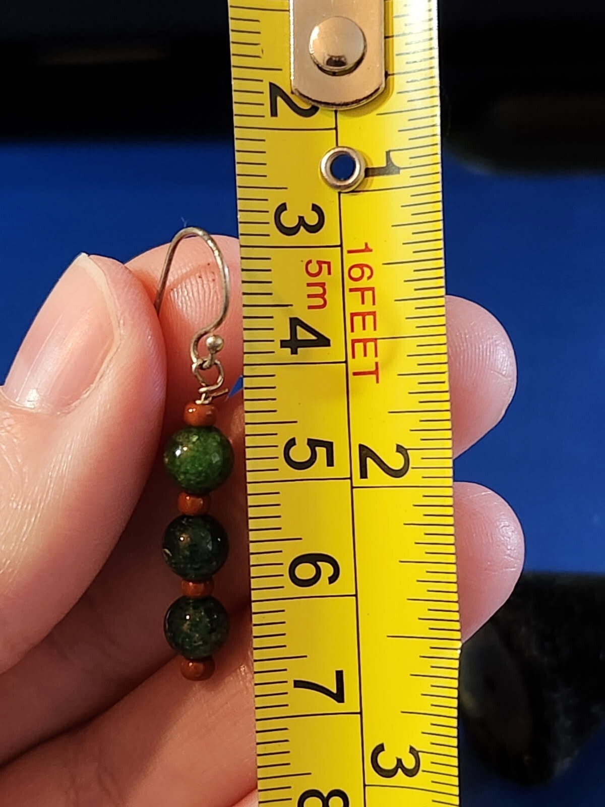 Sterling Silver Jade Dangle Earrings