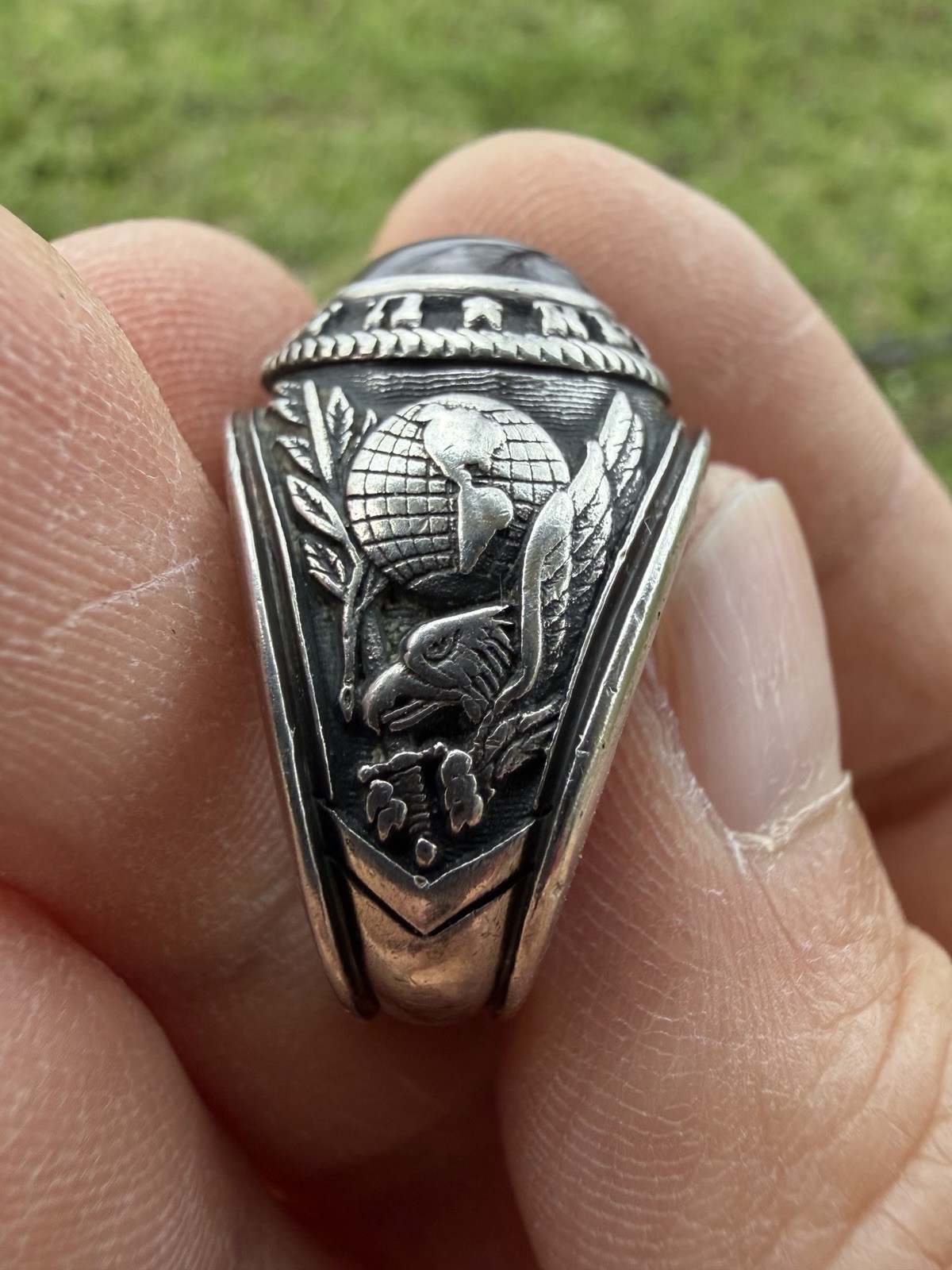 Vintage Military Us Army Returned Class Ring ( 10.4% Palladium)