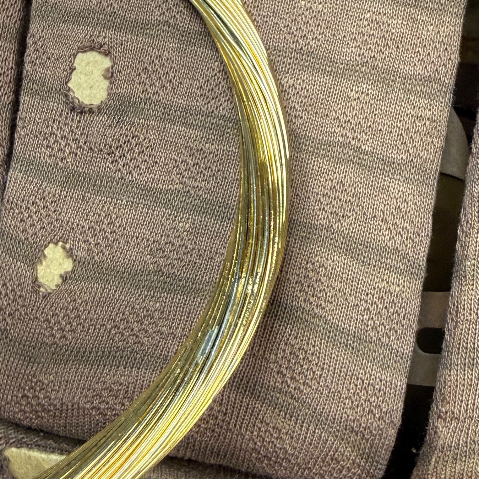 Vintage Gold Tone Modernist Torque Statement Necklace (1980’s) Choker
