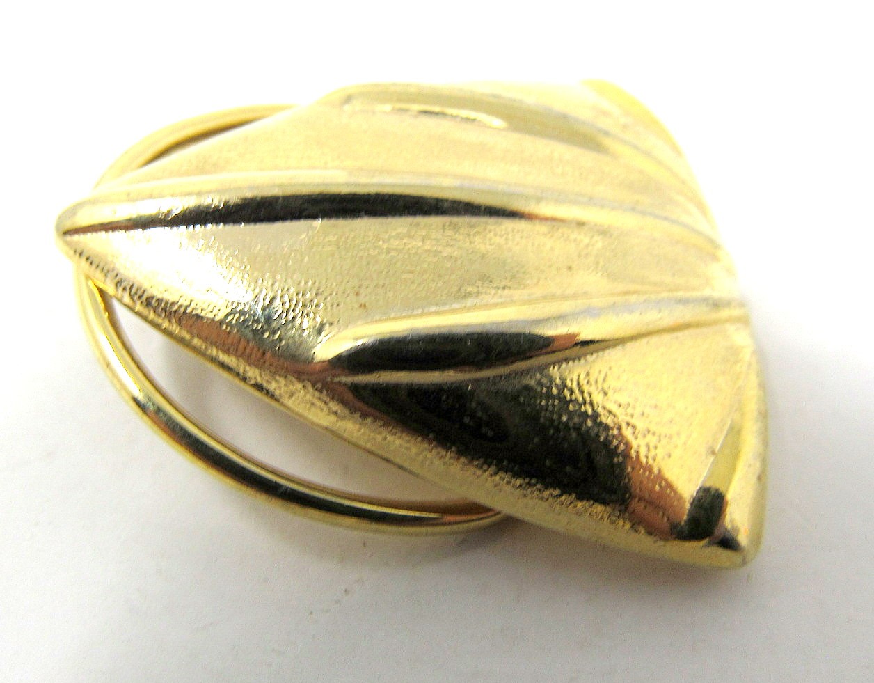 Kathie Lee Scarf Holder Clip Triangle Gold Tone Slide Dressy New US Seller sl
