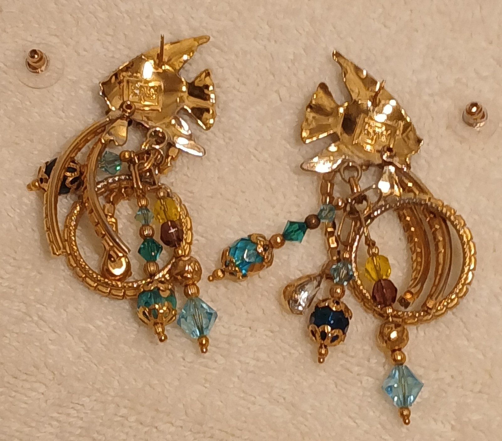 Lunch at The Ritz “Ocean Blue Loop” post earrings