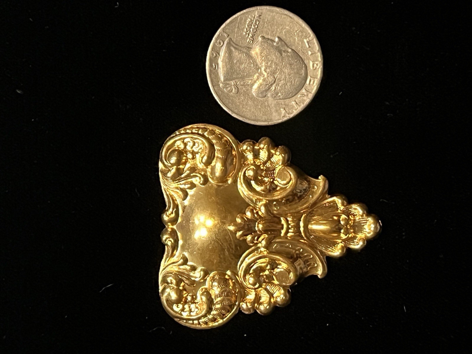 Vintage Gold Plated Stamping for Jewelry Design/22K Quality Finish Over Brass