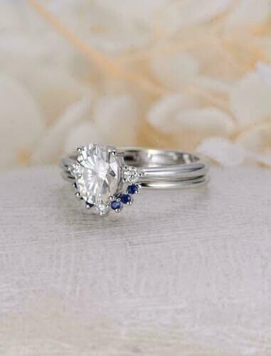 3.10Ct Lab-Created Diamond Vintage Style Engagement Ring Set 925 Sterling Silver