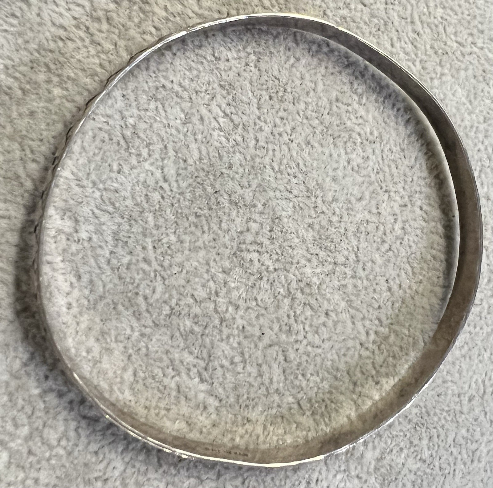 VINTAGE DECO DANECRAFT Motif DOUBLE HEART STERLING 925 unsigned BANGLE BRACELET